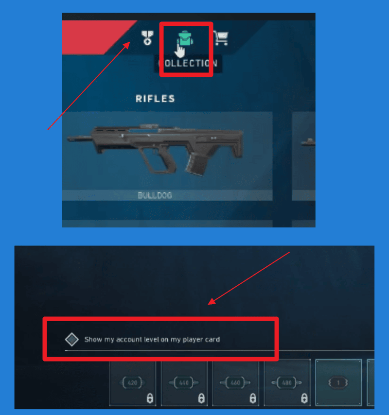 how to hide account level in valorant