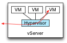 vswitch running in the Hypervisor