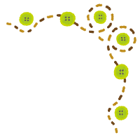 かわいいコーナー素材のイラスト「刺繍」