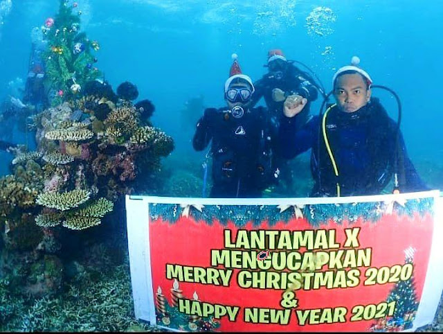 Sambut Perayaan Natal 2020, Lantamal X Berpartisipasi dalam Christmas Diving