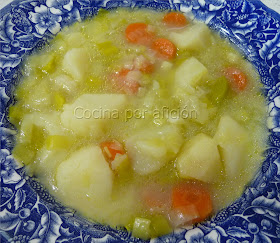 patatas guisadas con puerros