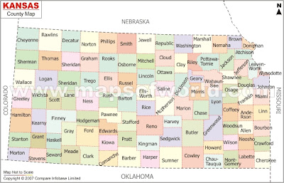 Kansas County Map Area