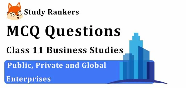 MCQ Questions for Class 11 Business Studies: Ch 3 Public, Private and Global Enterprises