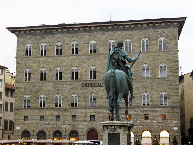 Palazzo delle Assicurazioni Generali, Equestrian Monument of Cosimo I by Giambologna, Piazza della Signoria, Florence