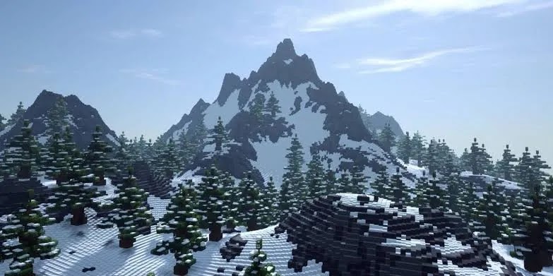 Large Snowy Mountain