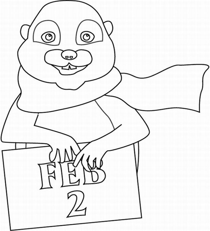 Groundhog Day Coloring Pages title=