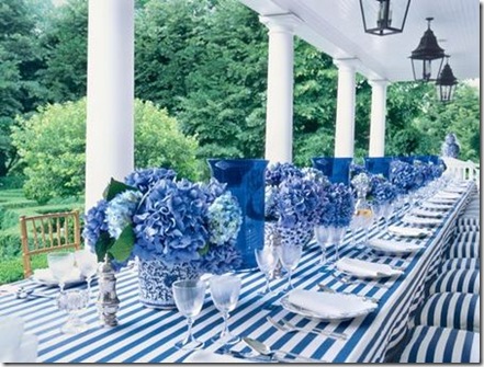 simply seleta blue and white tablescape