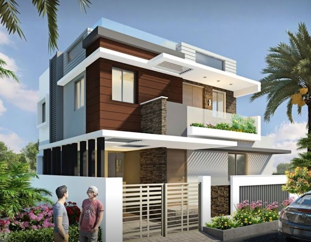 two floor house front design