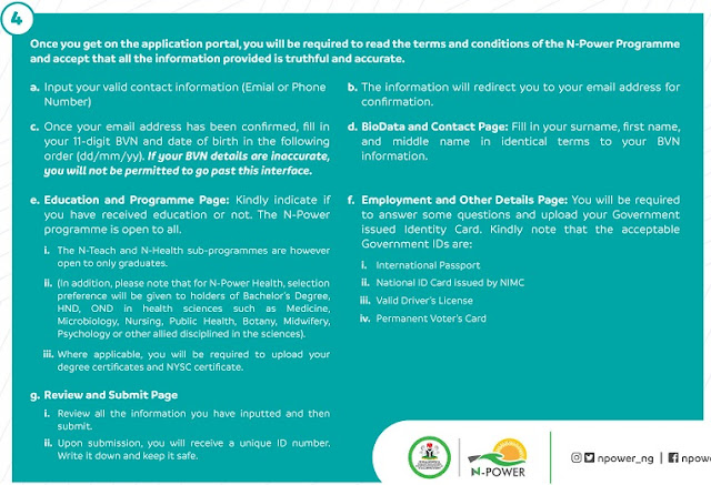 N-Power Application Portal Re-opens today, Read this before you apply