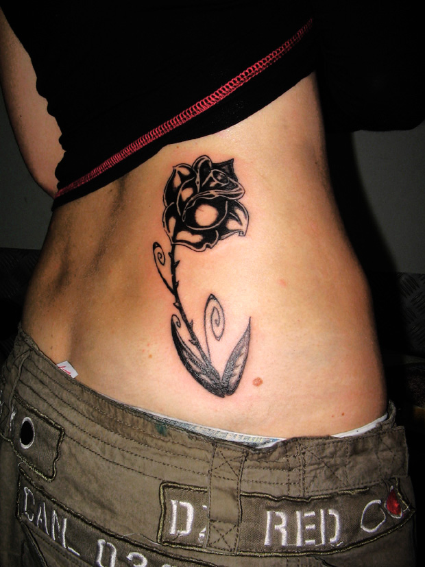 Black Rose Tattoo For Girls