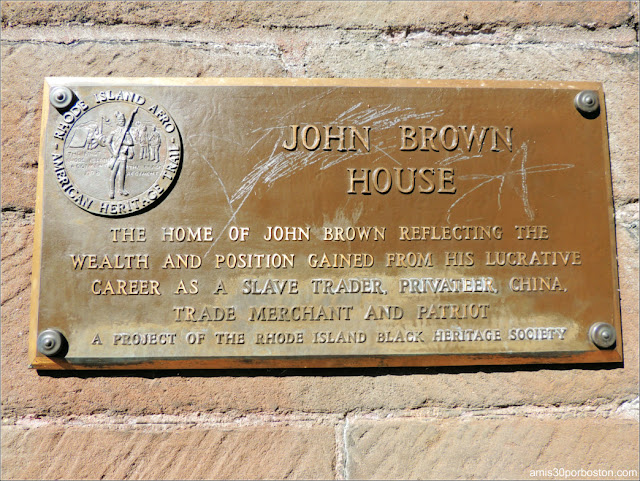 Placa de la Mansión de John Brown, Providence