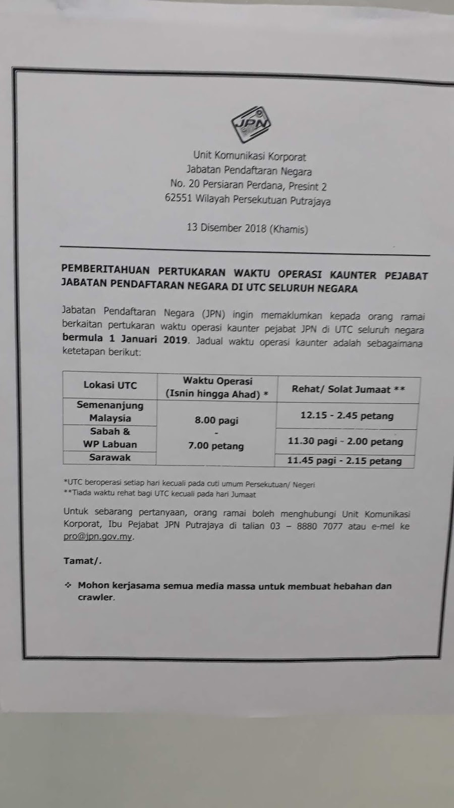 Pertukaran Kaum Dalam Surat Beranak