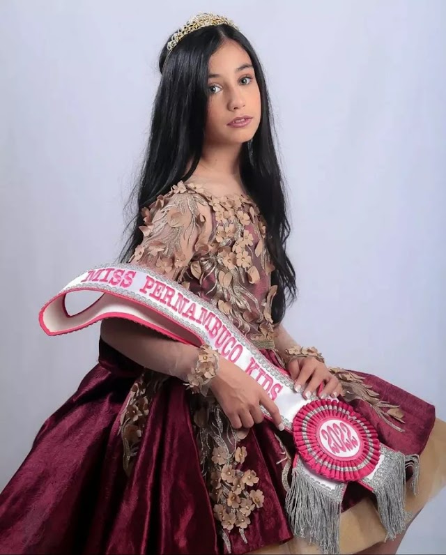 MENINA DE PANELAS GANHA MISS KIDS PERNAMBUCO E REPRESENTA ESTADO NO CONCURSO NACIONAL