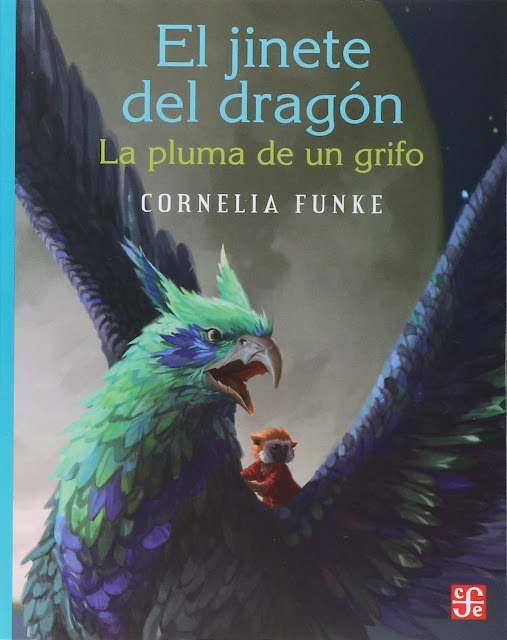 Portada de La pluma del grifo, segunda parte de El jinete del dragón de Cornelia Funke