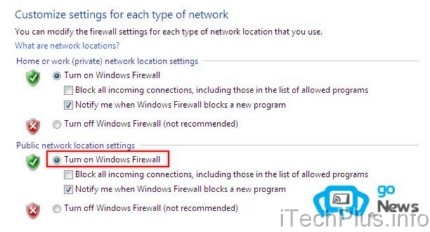 Turn on Windows Firewall