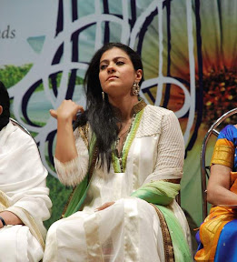 Actress Kajol in white dress at the Dinanath Mangeshkar Puraskar awards