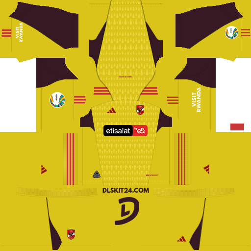 Al Ahly Sc Kits 2023-2024 Adidas African Super League - DLS 2024 Kits (Goalkeeper Away)
