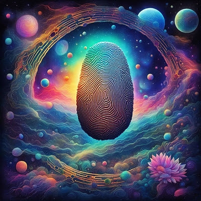 Impressão digital (imagem de Auenson em NighCafé Studio - https://creator.nightcafe.studio)