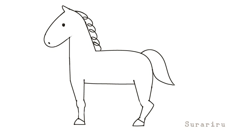 簡単にそれっぽく見える馬の描き方 動物イラスト 遠北ほのかのイラストサイト