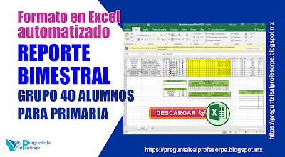 Formato automatizado en Excel lista de asistencia, registro y calificaciones para nuestros alumnos