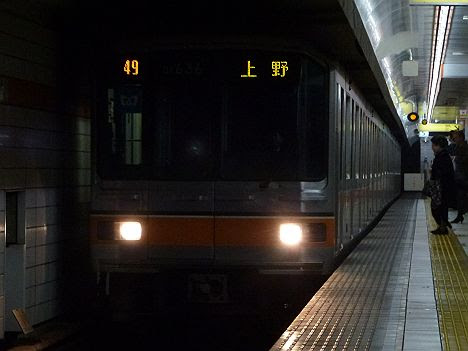 既に消滅した01系LED車の銀座線　上野行き2　01系LED車