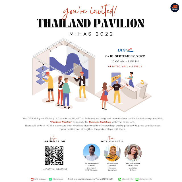 THAILAND SERTAI PAMERAN HALAL TERBESAR DUNIA DI MIHAS DARI 7 HINGGA 10 SEPTEMBER 2022