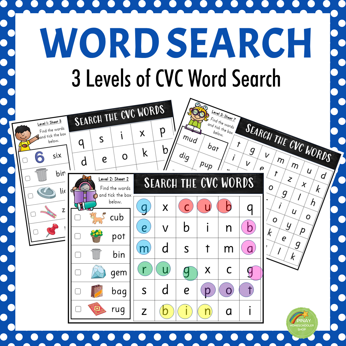 CVC Word Search for Literacy