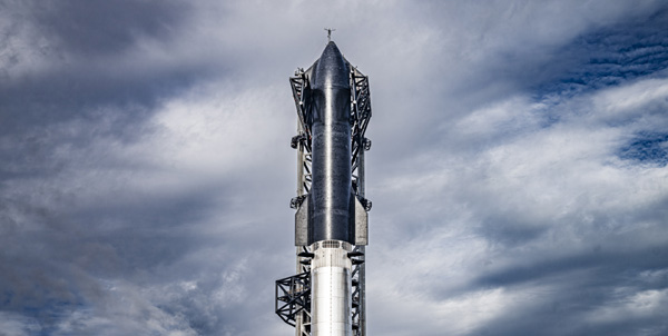 Starship Super Heavy is poised for flight at Starbase's Orbital Launch Pad in Texas...as of March 12, 2024.