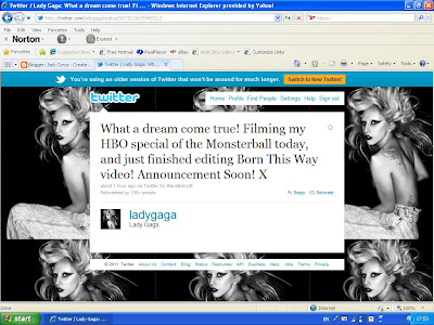 lady gaga tweet born this way