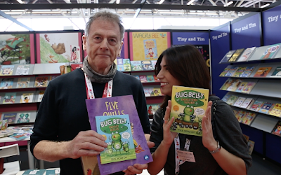 Paul shows his books at the Five Quills stand