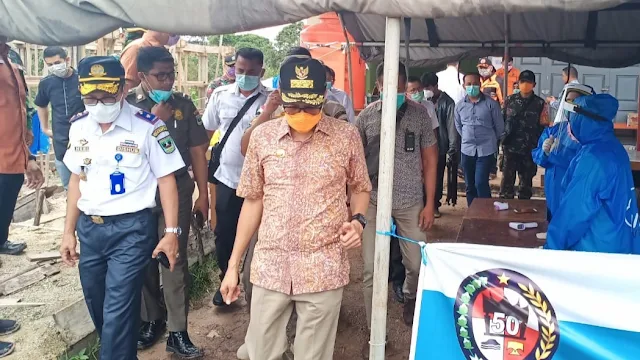 Cegah Masuknya Covid-19, Gubernur Sumbar Tinjau Perbatasan Sumbar-Riau.