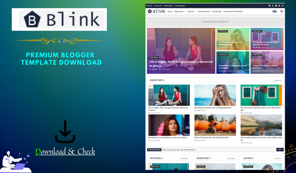 Blink Premium Blogger Template Download