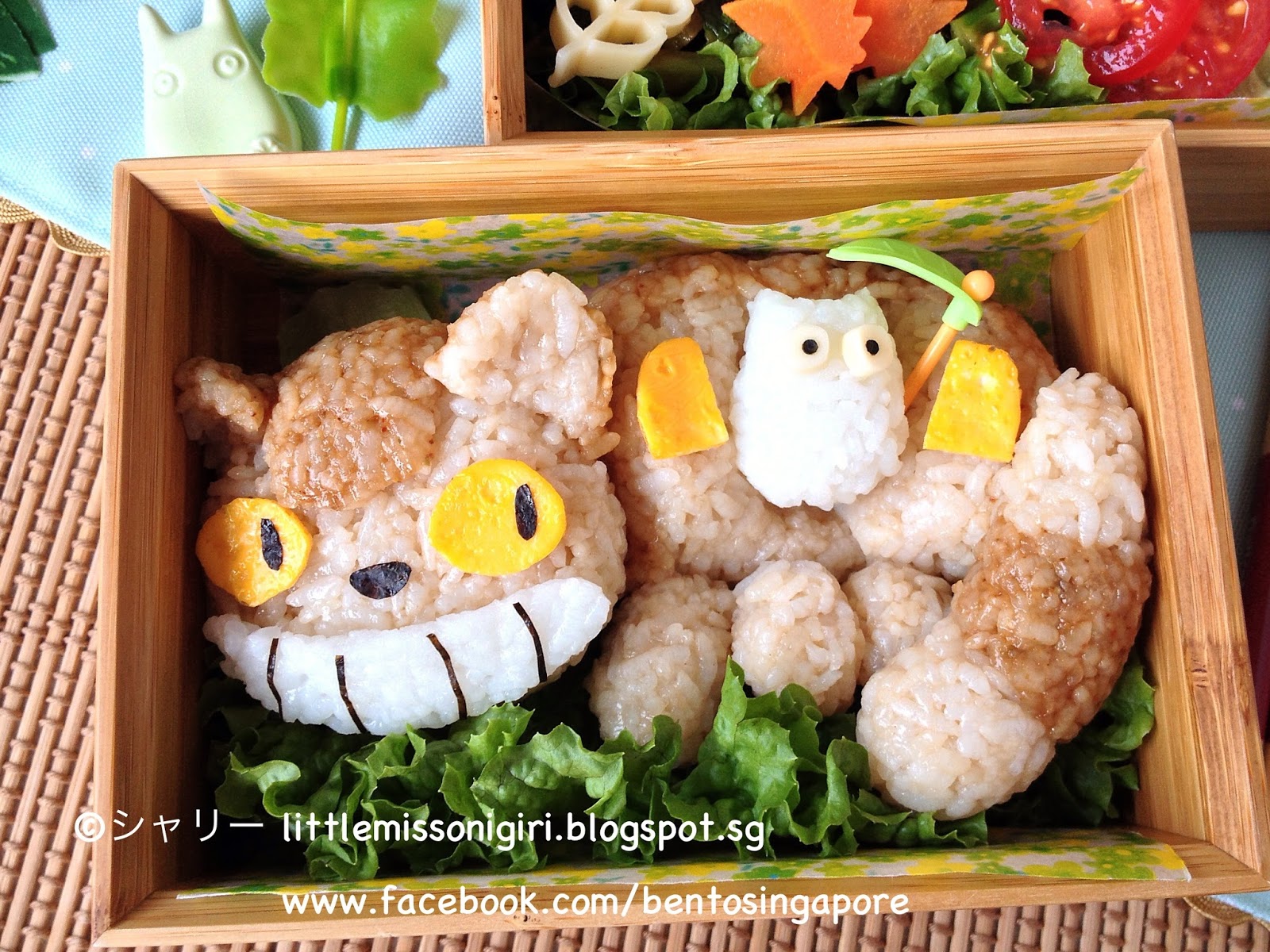 ネコバスのキャラ弁 Catbus Totoro Bento Little Miss Bento