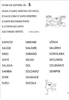 Ficha de leitura - Alfabetização.