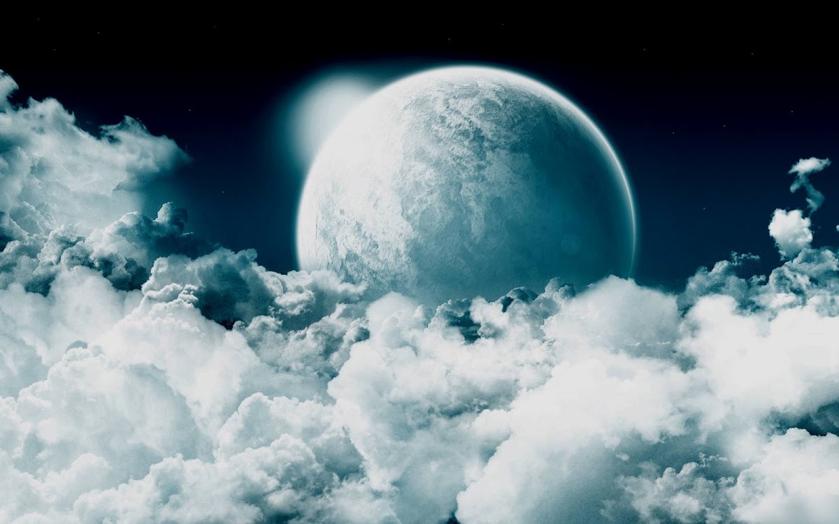 Earth and Clouds Widescreen Wallpaper