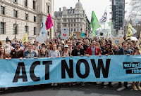 Much of central London was shut down for a week by a group called Extinction Rebellion, which camped in the streets, Occupy-style.(Photograph Credit: WIktor Szymanowicz / NurPhoto / Getty) Click to Enlarge.