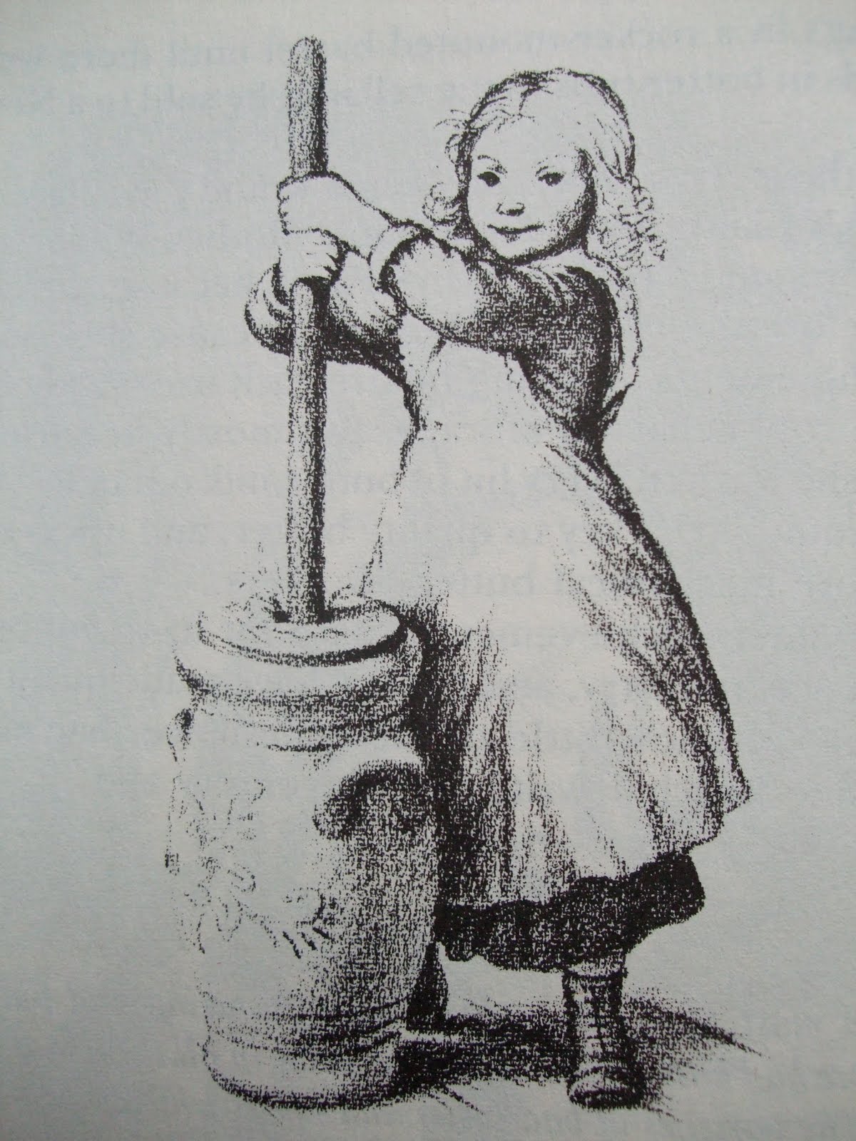 mary  ingalls churning how churn butter drawn a to of  make by love this picture garth butter  in