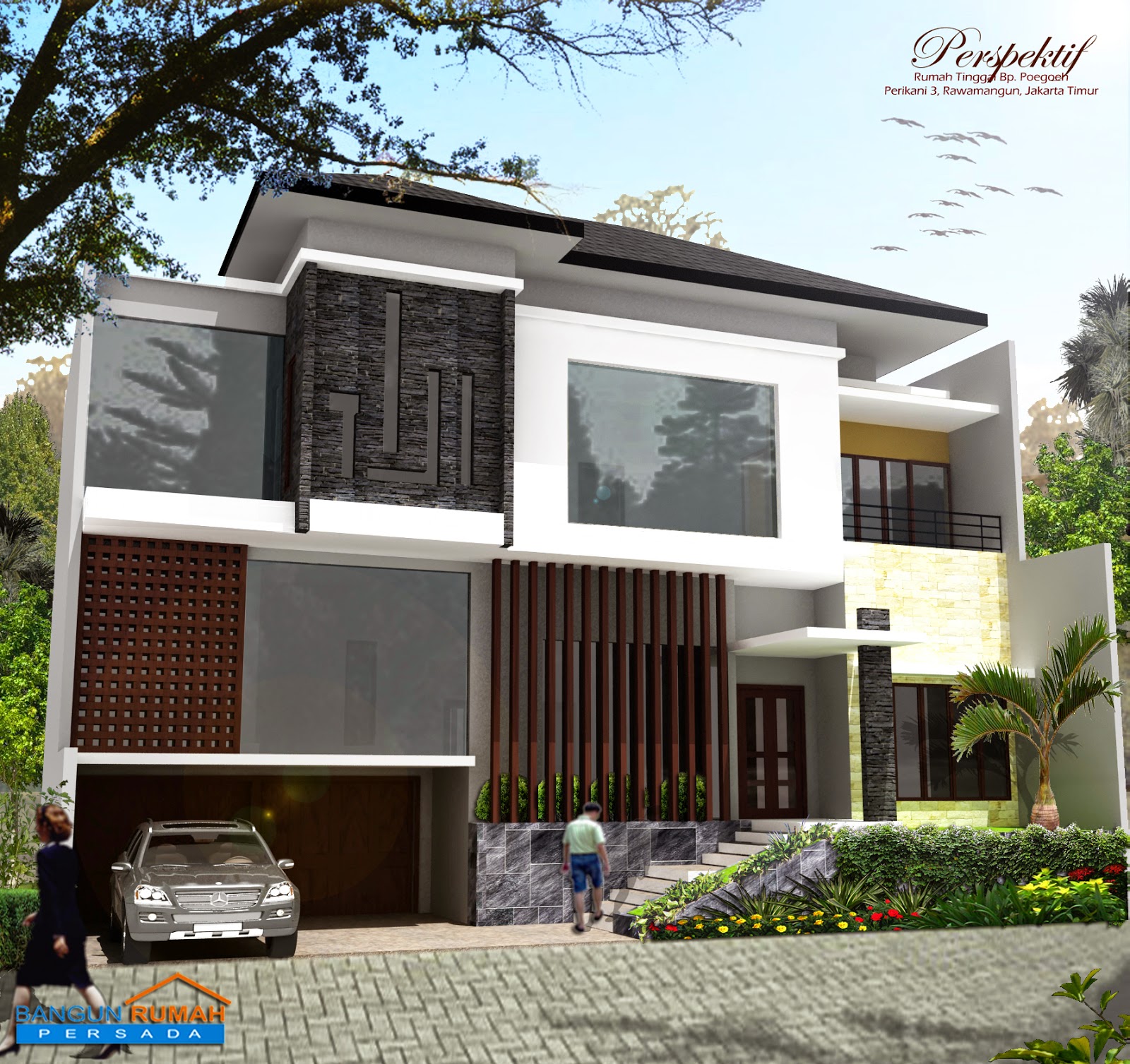 Desain Rumah Minimalis Modern 2 Lantai Type 200 Gambar Desain