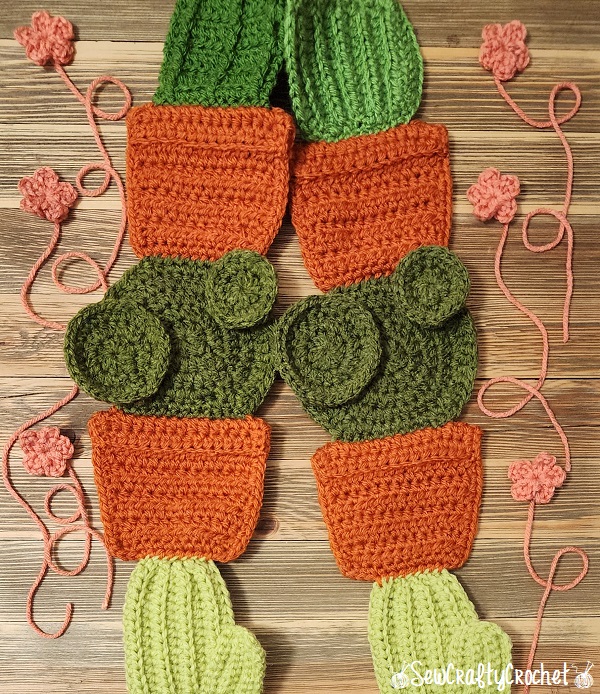 Potted Cactus Scarf - Sew Crafty Crochet