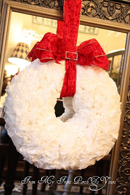 Coffee Filter Wreath Tutorial From My Front Porch To Yours