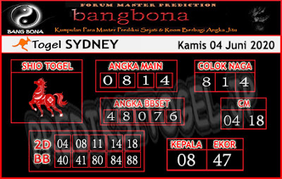 Bang Bona Sydney Kamis 04 Juni 2020