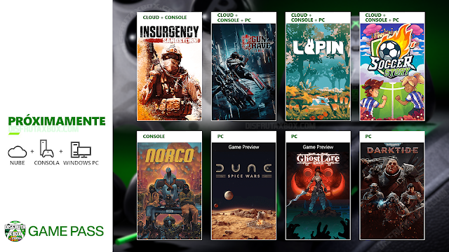 Xbox Game Pass Noviembre 2022 (segunda quincena)