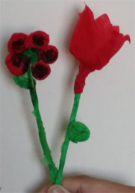contoh karya craft bunga-bunga