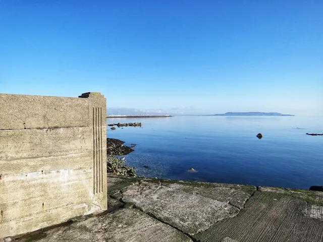 Seaside in Glasthule in Dublin in April