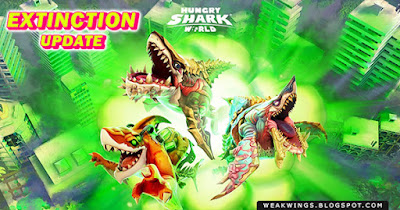hungry shatk world update mutant shark, ancient megalodon, meltdown shark, alpha zombie shark, new shark, new map, hiu baru, skill, ability