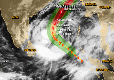 CICLON TROPICAL MAHASEN AMENAZA MYANMAR Y BANGLADESH, 15 DE MAYO 2013