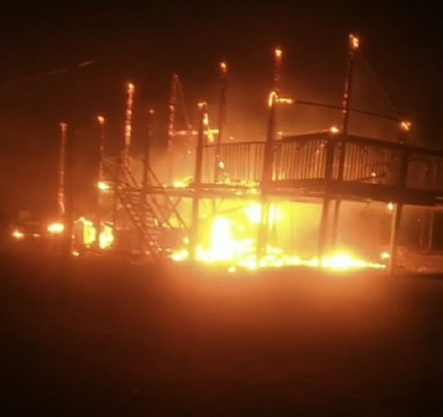 Restaurante é destruído por incêndio em praia do Oeste do RN
