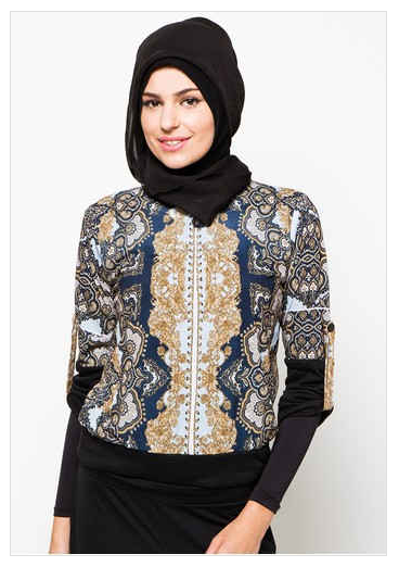  Model  Baju  Batik  Muslim Atasan Wanita 2019 Koleksi Hijab  