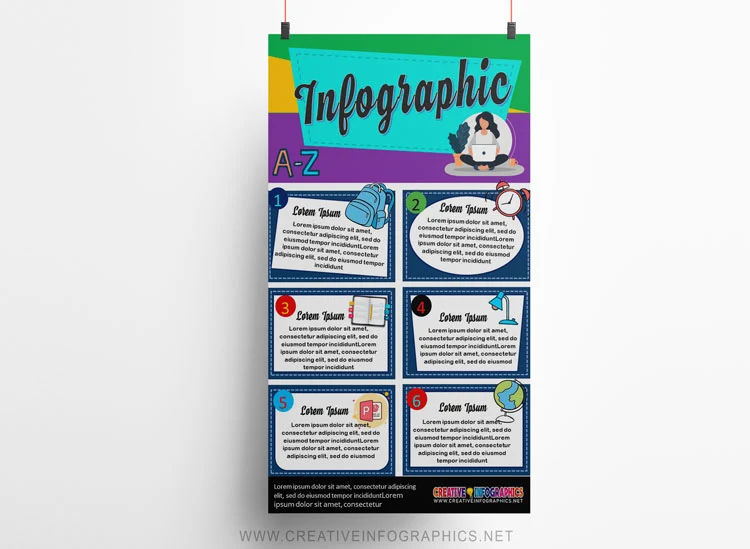 Creative infographic template with classic design