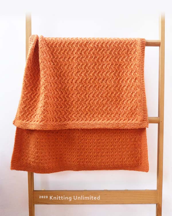 Diagonal Dazzle Blanket by Knitting Unlimited